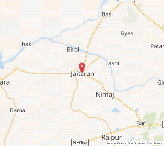 Map of Jaitaran, Rajasthan