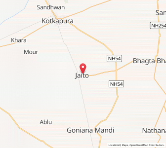 Map of Jaito, Punjab