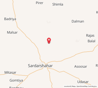 Map of Jaitsiisariya, Rajasthan