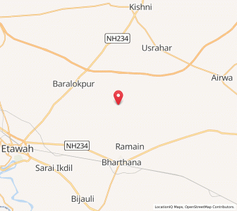 Map of Jakna, Uttar Pradesh