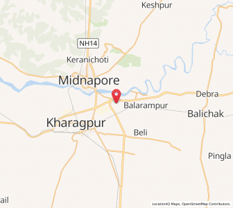 Map of Jakpur, West Bengal