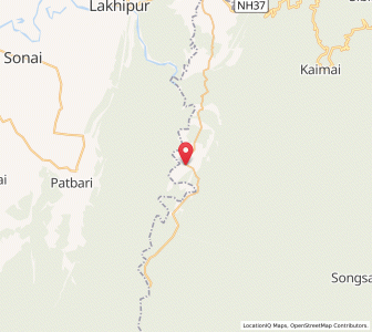 Map of Jakuradhar, Assam