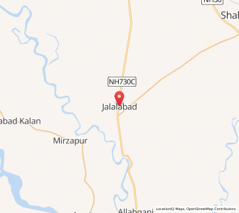 Map of Jalalabad, Punjab
