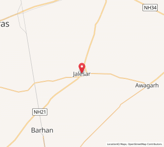 Map of Jalesar, Uttar Pradesh