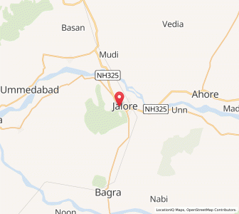Map of Jalor, Rajasthan