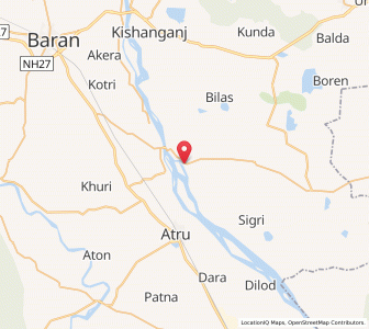 Map of Jalwara, Rajasthan