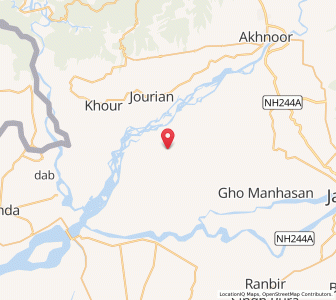 Map of Jamana Bela, Kashmir