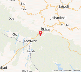 Map of Jamargadi, Uttarakhand