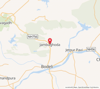 Map of Jambughoda, Gujarat
