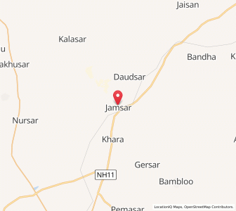 Map of Jamsar, Rajasthan