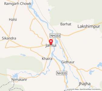 Map of Jamui, Bihar