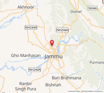 Map of Janipura, Kashmir