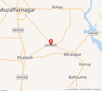 Map of Jansath, Uttar Pradesh