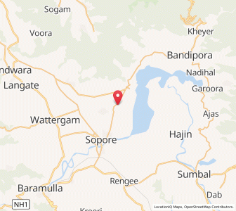 Map of Janwor, Kashmir