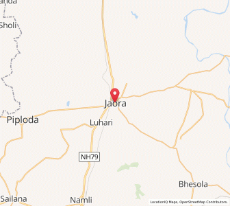 Map of Jaora, Madhya Pradesh