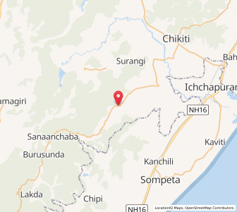 Map of Jararha, Andhra Pradesh