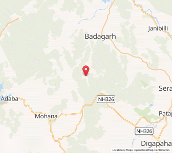 Map of Jarau, Odisha