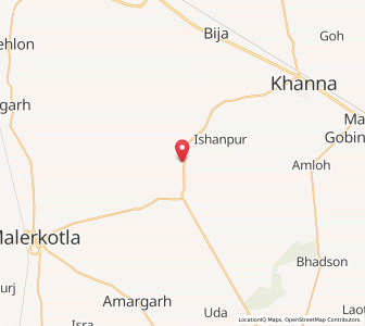 Map of Jarg, Punjab