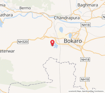 Map of Jaridih, Jharkhand
