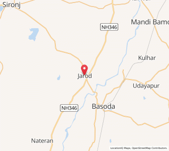 Map of Jarod, Madhya Pradesh