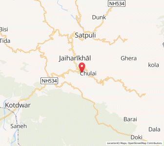 Map of Jaryana, Uttarakhand
