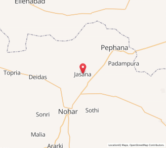 Map of Jasana, Rajasthan