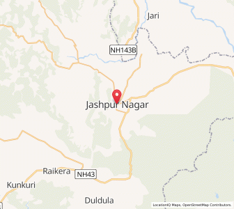 Map of Jashpurnagar, Chhattisgarh