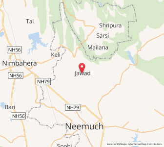 Map of Jawad, Madhya Pradesh