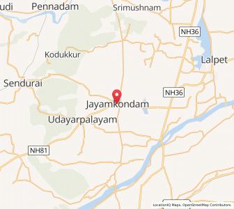 Map of Jayamkondacholapuram, Tamil Nadu