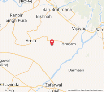 Map of Jerara, Kashmir