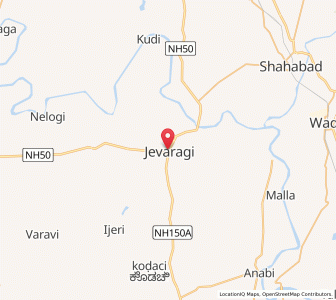 Map of Jevargi, Karnataka