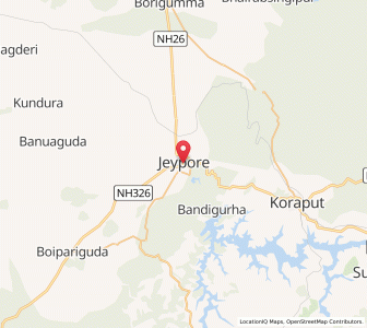 Map of Jeypore, Odisha