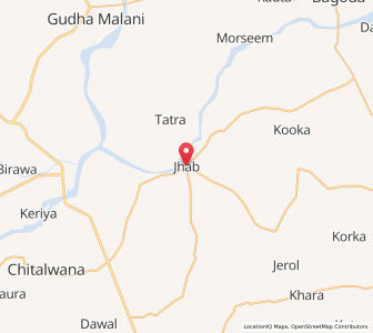 Map of Jhab, Rajasthan