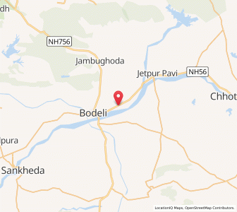 Map of Jhabugam, Gujarat