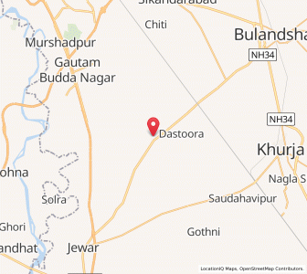 Map of Jhajhar, Uttar Pradesh