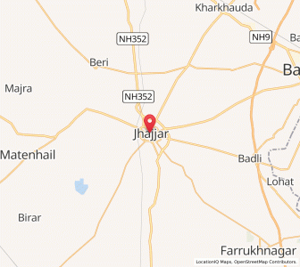 Map of Jhajjar, Haryana