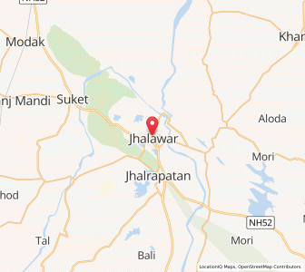 Map of Jhalawar, Rajasthan
