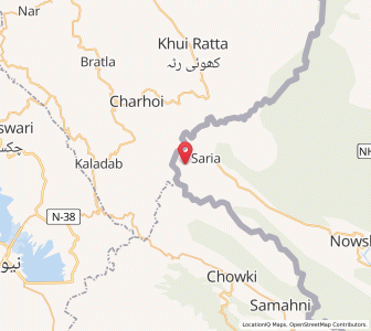 Map of Jhangar, Kashmir
