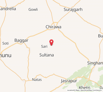 Map of Jhanjhot, Rajasthan