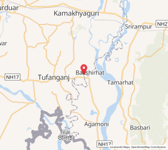 Map of Jhaokuti, West Bengal