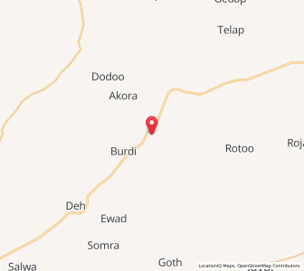 Map of Jhareli, Rajasthan