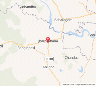 Map of Jharpokharia, Odisha