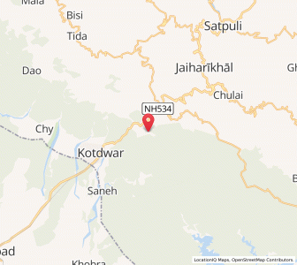 Map of Jhawanu Sari, Uttarakhand