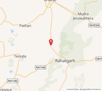 Map of Jhilla, Madhya Pradesh