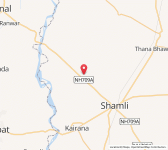Map of Jhinjhana, Uttar Pradesh