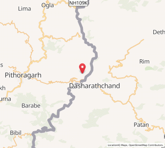 Map of Jhulaghat, Uttarakhand
