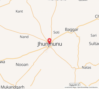 Map of Jhunjhunun, Rajasthan