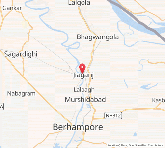 Map of Jiaganj, West Bengal