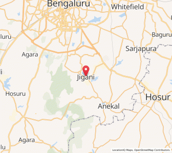 Map of Jigani, Karnataka