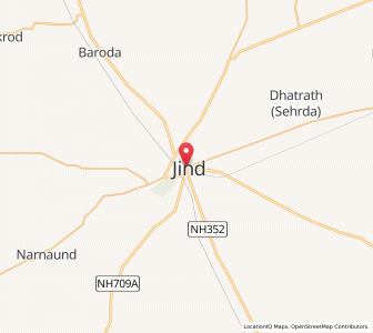 Map of Jind, Haryana